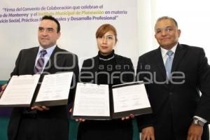 FIRMA DE CONVENIO ITESM - IMPLAN