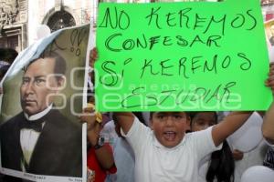 MANIFESTACIÓN ESCUELAS LAICAS