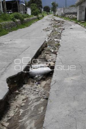 ACCESO A CANOA EN MAL ESTADO