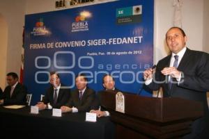 FIRMA DE CONVENIO SIGER-FEDANET