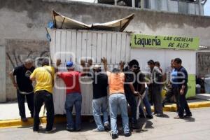 REORDENAN CASETAS EN AGUA SANTA