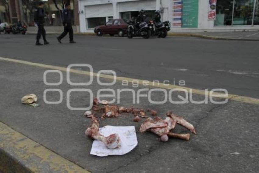 RESTOS EN LA VIALIDAD