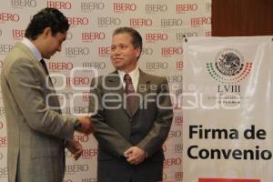 FIRMAN CONVENIO LA IBERO Y EL CONGRESO