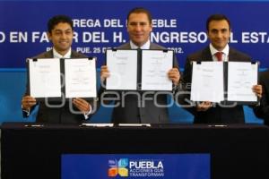 ENTREGA DEL MESON DEL CRISTO AL CONGRESO DE PUEBLA