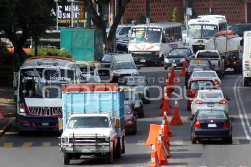 TRÁFICO POR OBRA BULEVARD 5 DE MAYO