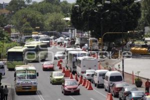 EMBOTELLAMIENTO POR OBRAS PAVIMENTACIÓN