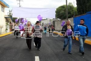 RIVERA INAUGURÓ CALLE EN STA MARÍA XONACATEPEC