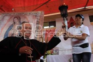 ANTORCHA GUADALUPANA LLEGA AL MERCADO LA UNIÓN