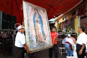 ANTORCHA GUADALUPANA LLEGA AL MERCADO LA UNIÓN