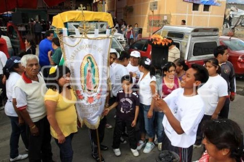 ANTORCHA GUADALUPANA LLEGA AL MERCADO LA UNIÓN