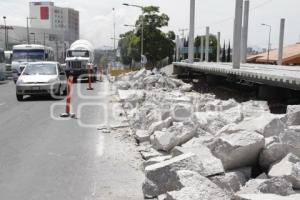 DESTRUYEN SEGMENTO CARRIL METROBÚS