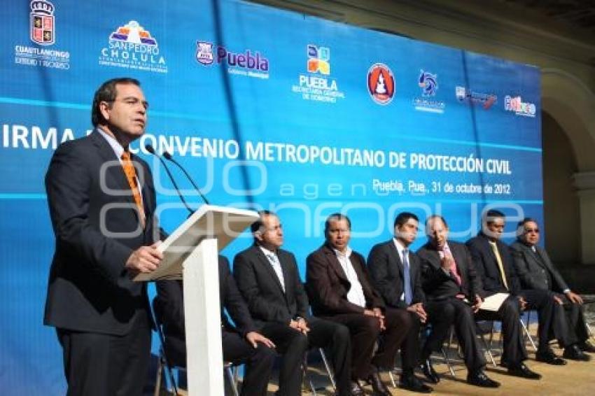 FIRMA DE CONVENIO METROPOLITANO DE PROTECCIÓN CIVIL