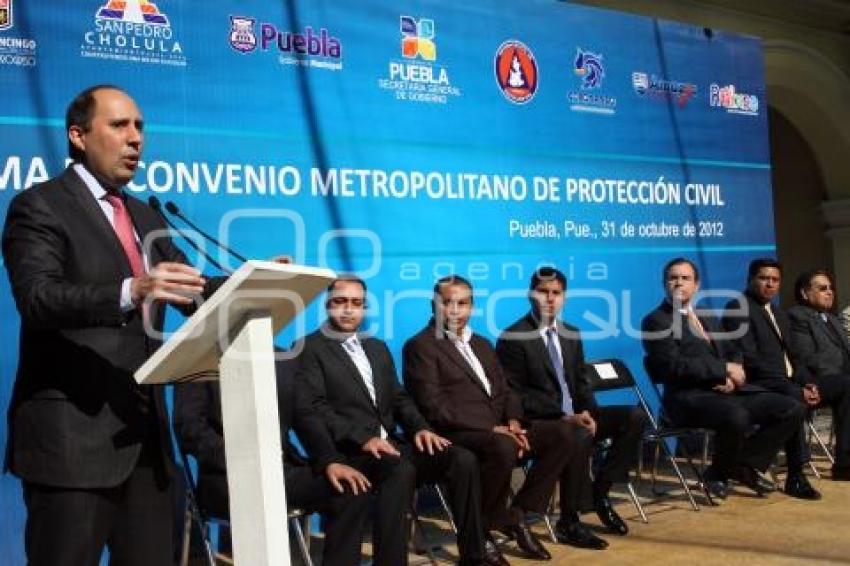 FIRMA DE CONVENIO METROPOLITANO DE PROTECCIÓN CIVIL
