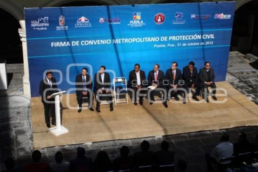 FIRMA DE CONVENIO METROPOLITANO DE PROTECCIÓN CIVIL