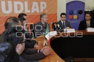 FIRMAN CONVENIO UDLAP Y PUEBLA TV