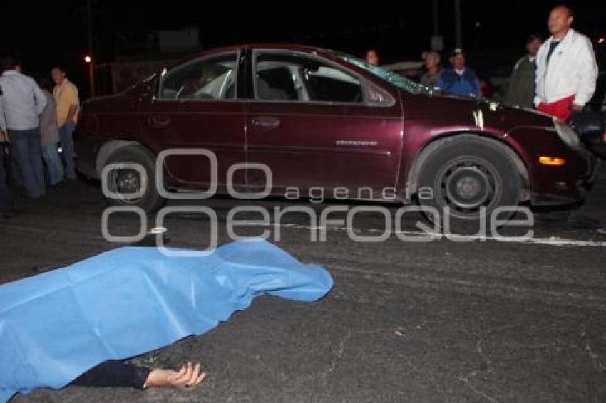 NOTA ROJA . ATROPELLADA