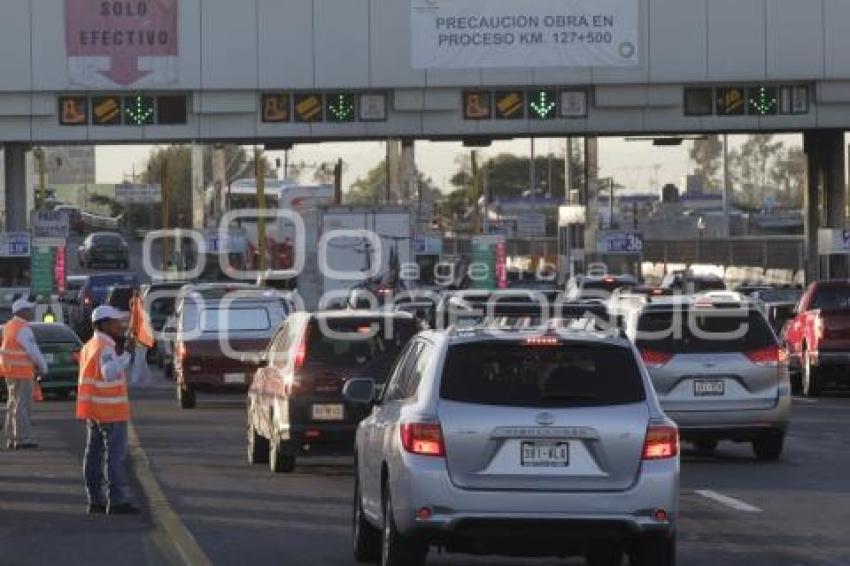 TRÁFICO EN CASETA AMOZOC