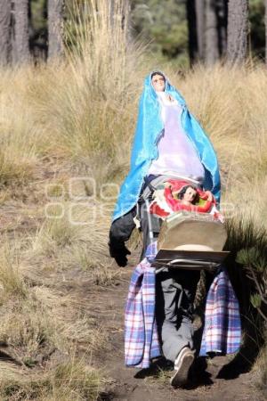 PEREGRINOS AVANZAN HACIA LA BASÍLICA DE GUADALUPE