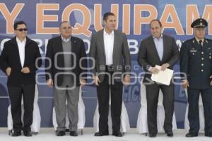 ENTREGAN EQUIPO Y VEHÍCULOS A LA POLICÍA ESTATAL
