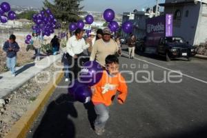 RIVERA INAUGURÓ CALLES EN SAN FRANCISCO TOTIMEHUACÁN