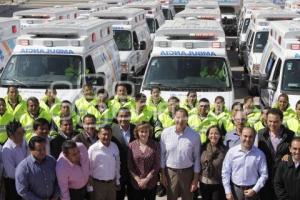 SALUD . ENTREGA AMBULANCIAS