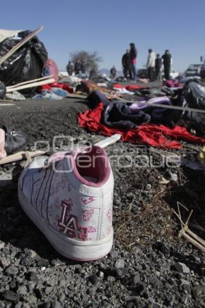 CHOQUE DEJA TRES MUERTOS EN LA AMOZOC PEROTE