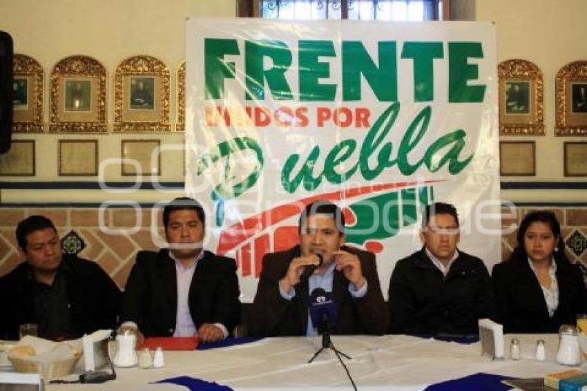 FRENTES UNIDOS POR PUEBLA SE PRONUNCIA A FAVOR DE ENRIQUE AGÜERA