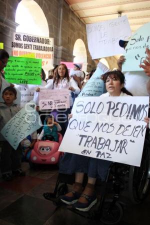 MANIFESTACIÓN COMERCIANTES  LA PIEDAD