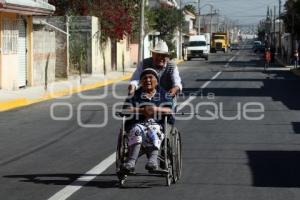 RIVERA INAUGURÓ CALLE EN GUADALUPE HIDALGO