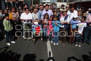 RIVERA INAUGURÓ CALLE EN GUADALUPE HIDALGO