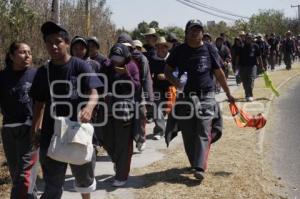 PEREGRINOS EN SU CAMINO HACIA LA BASÍLICA