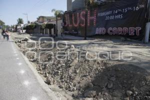 OBRAS EN CAMINO REAL A CHOLULA