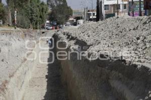 OBRAS EN CAMINO REAL A CHOLULA