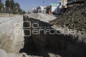 OBRAS EN CAMINO REAL A CHOLULA