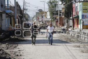 OBRAS EN CAMINO REAL A CHOLULA