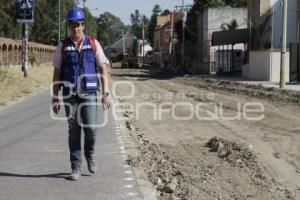 OBRAS EN CAMINO REAL A CHOLULA