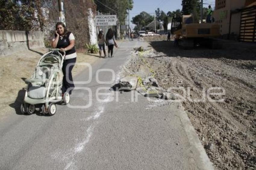 OBRAS EN CAMINO REAL A CHOLULA