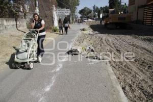 OBRAS EN CAMINO REAL A CHOLULA