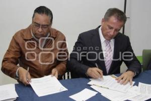 FIRMAN CONVENIO BUAP Y SITBUAP POR AUMENTO SALARIAL