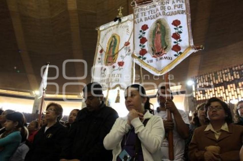 MISA DE PEREGRINACIÓN DE PUEBLA EN LA BASÍLICA DE GUADALUPE