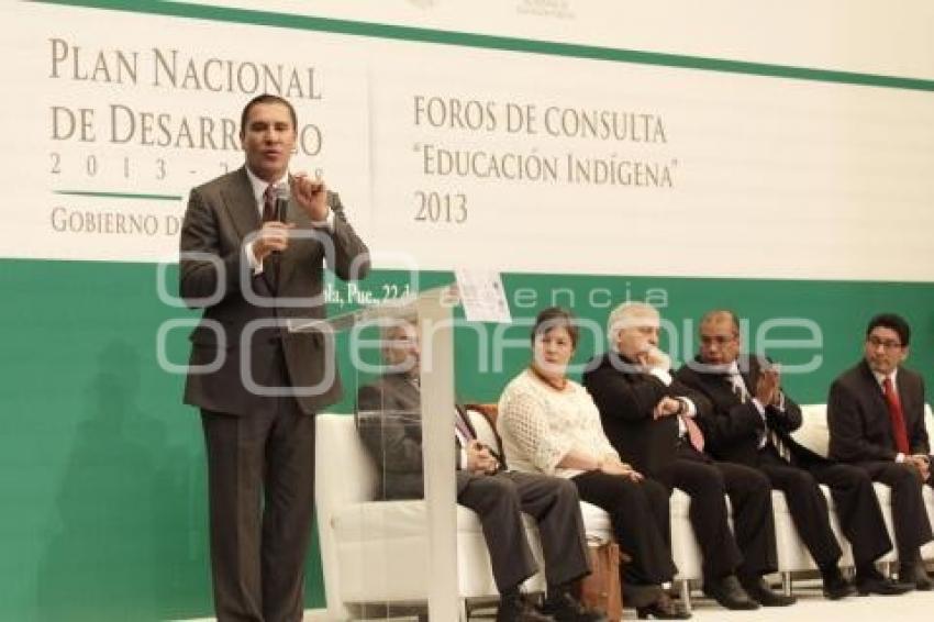 FOROS DE CONSULTA EDUCACIÓN INDÍGENA. PLAN NACIONAL DE DESARROLLO