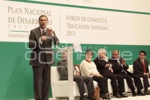 FOROS DE CONSULTA EDUCACIÓN INDÍGENA. PLAN NACIONAL DE DESARROLLO