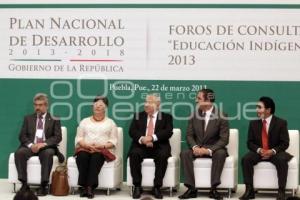 FOROS DE CONSULTA EDUCACIÓN INDÍGENA. PLAN NACIONAL DE DESARROLLO