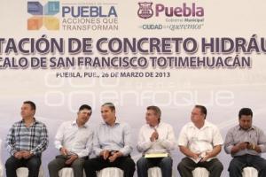 BANDERAZO DE INICIO DE PAVIMENTACIÓN EN SAN FRANCISCO TOTIMEHUACÁN