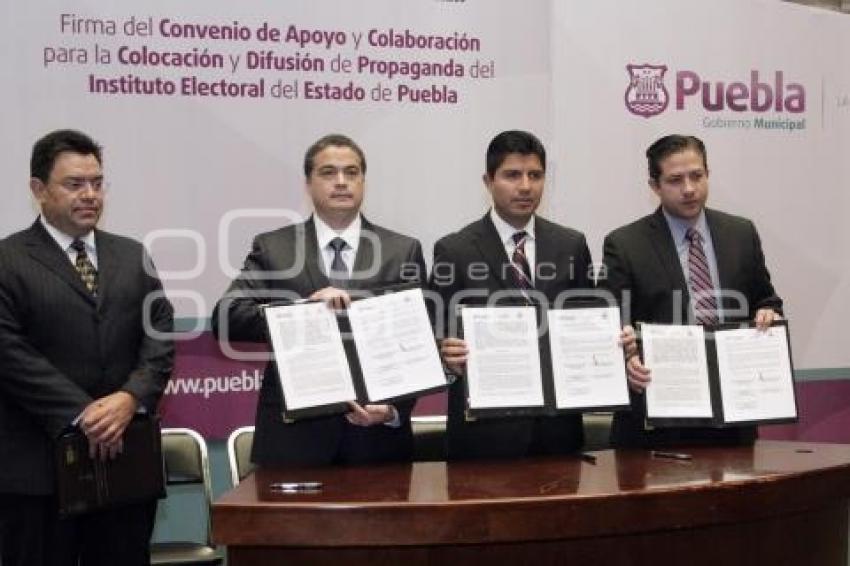 FIRMA DE CONVENIO IEE Y AYUNTAMIENTO