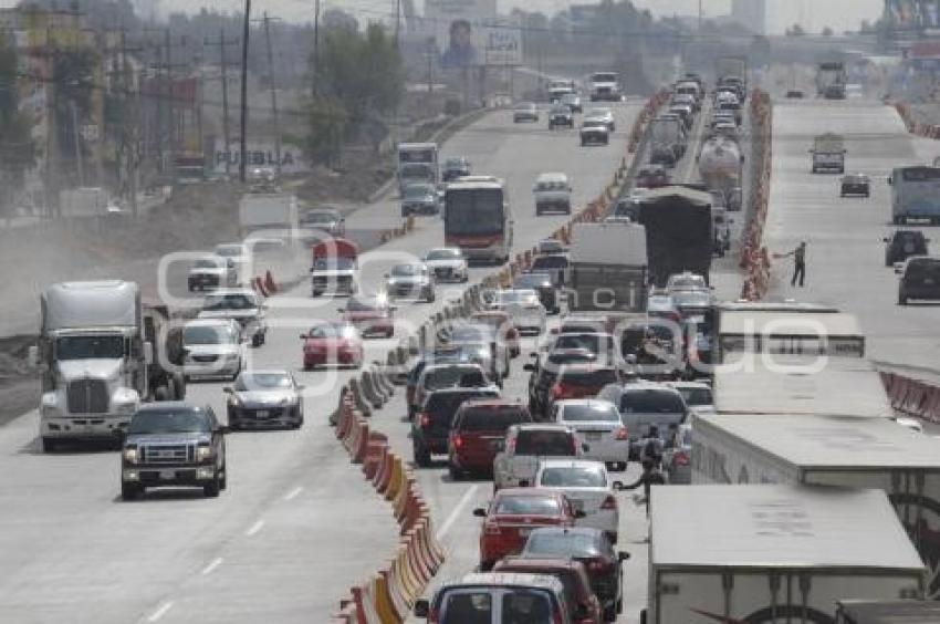 TRÁFICO EN AUTOPISTA MÉXICO PUEBLA