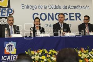 ENTREGAN ACREDITACIÓN CONOCER A ICATEP PUEBLA