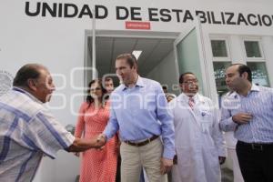 INAUGURA GOBERNADOR UNIDAD DE ESTABILIZACIÓN EN HOSPITAL