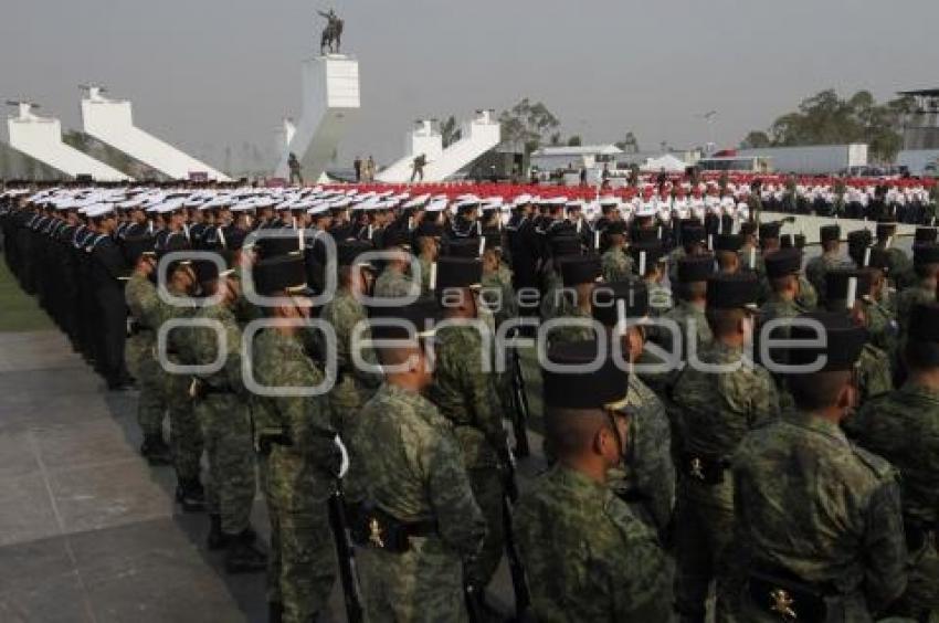 ENSAYO DE LA CEREMONIA DE TOMA DE PROTESTA DEL SERVICIO MILITAR