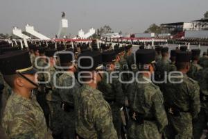 ENSAYO DE LA CEREMONIA DE TOMA DE PROTESTA DEL SERVICIO MILITAR